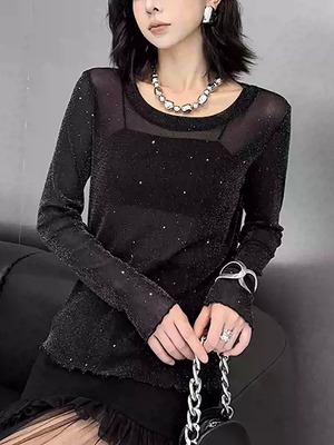 Slim fit mesh top [T2447]