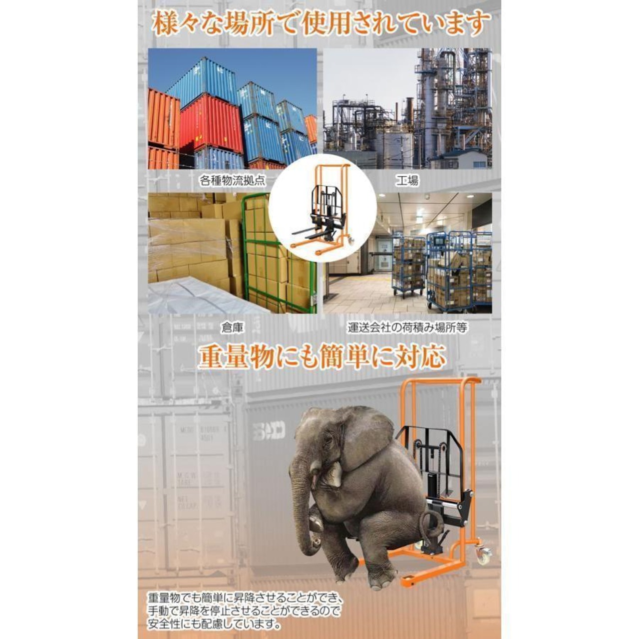 購入前配送先要確認】 ハンドフォークリフト 200kg フォークリフト 778 