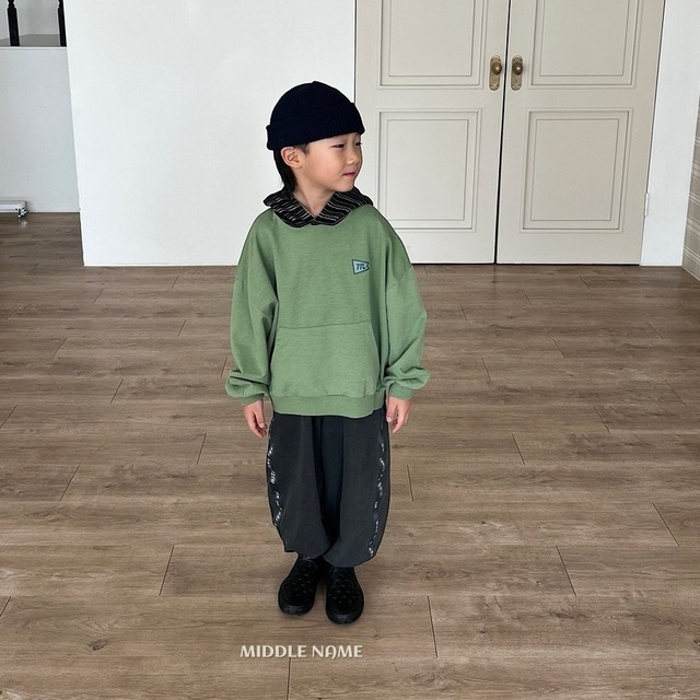 *即納* MIDDLE NAME ピグメントテープジョガーパンツ