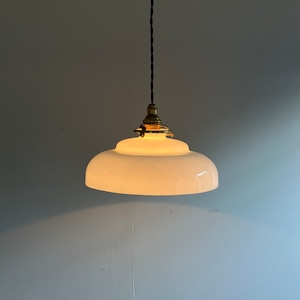 乳白硝子ランプシェード/ japan antique