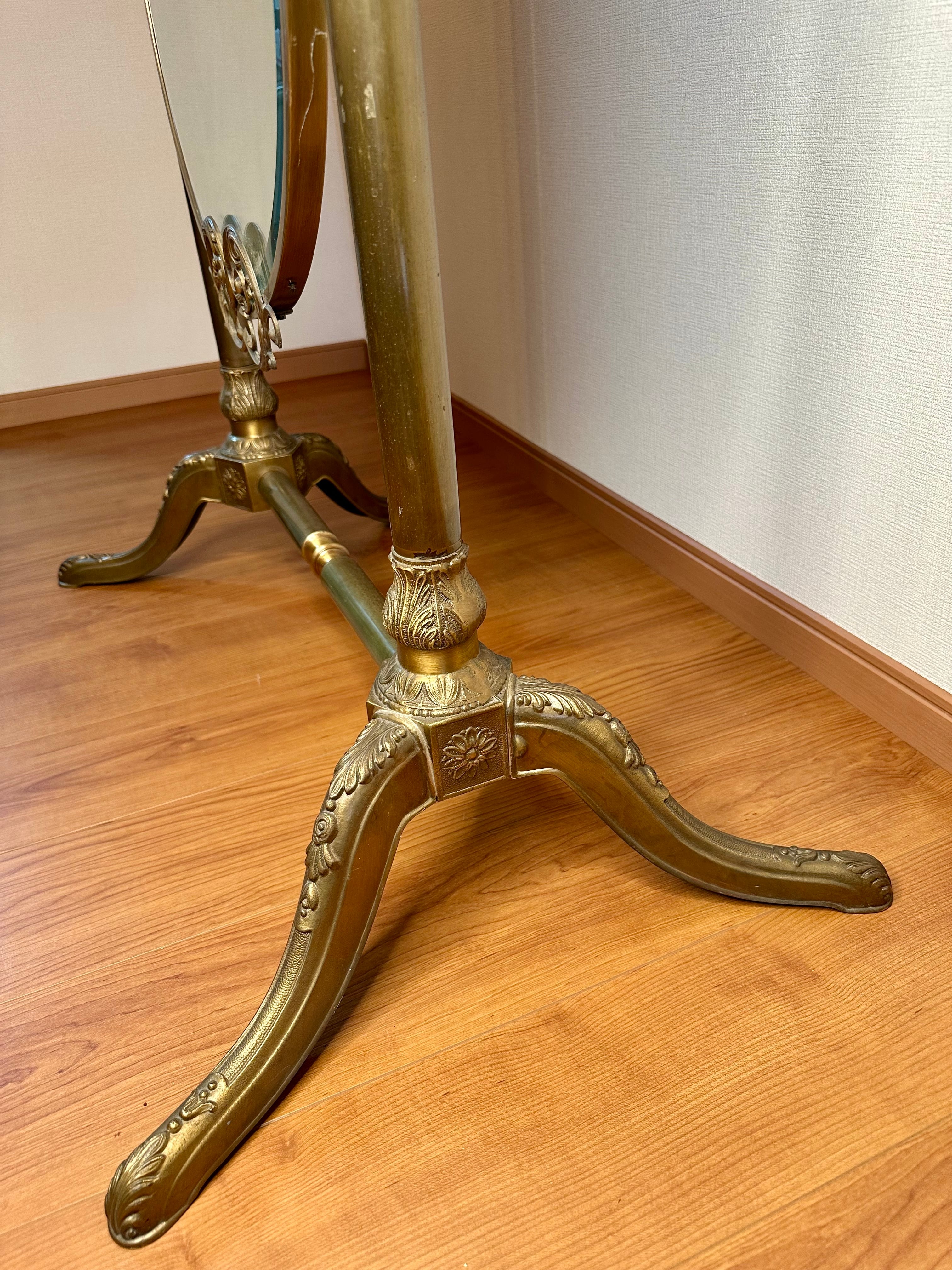 イタリア ヴィンテージ スタンドミラー 真鍮 | VINTIQUES