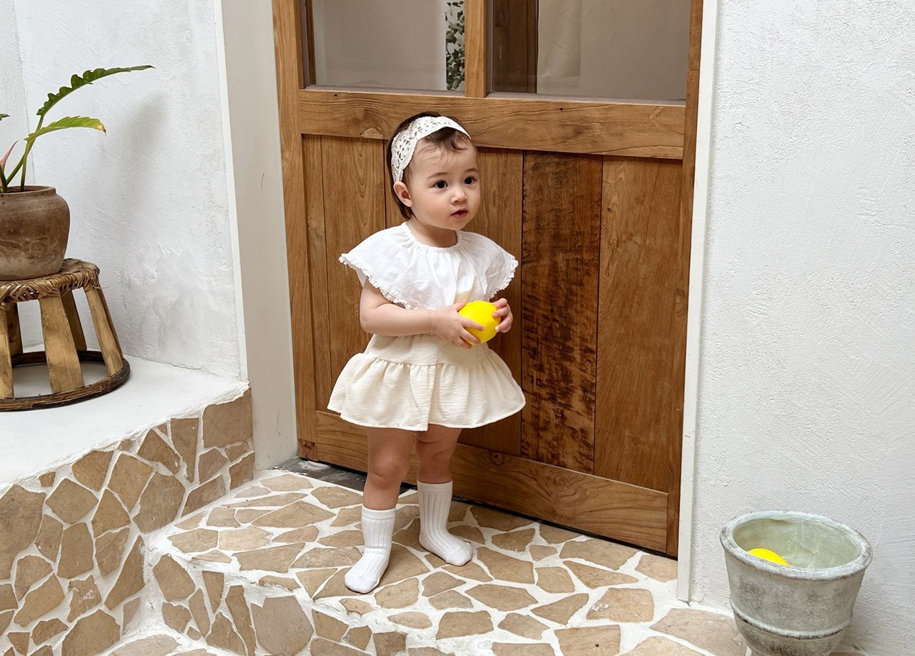 【Bebe nine】ふわふわフリルスカート付きブルマ ライトベージュ 70〜80cm 240412 - 11