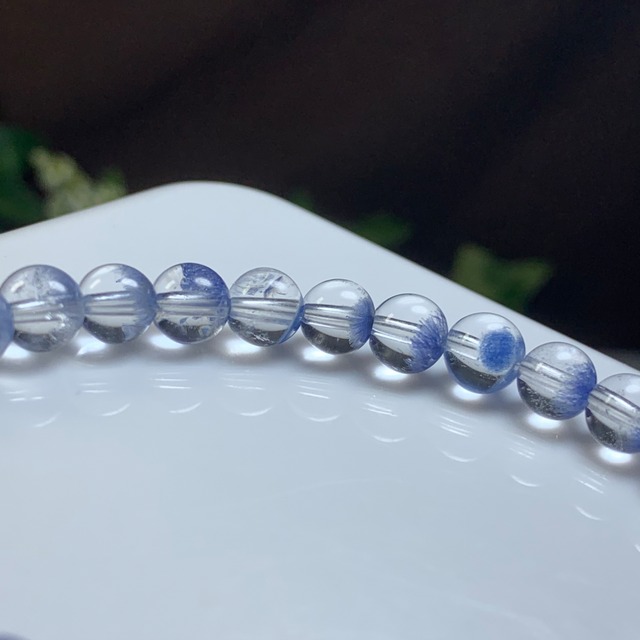 透明度抜群☆デュモルチェライトインクォーツ・ブレスレット