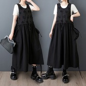 立体フラワー ノースリーブ ドレス  00105