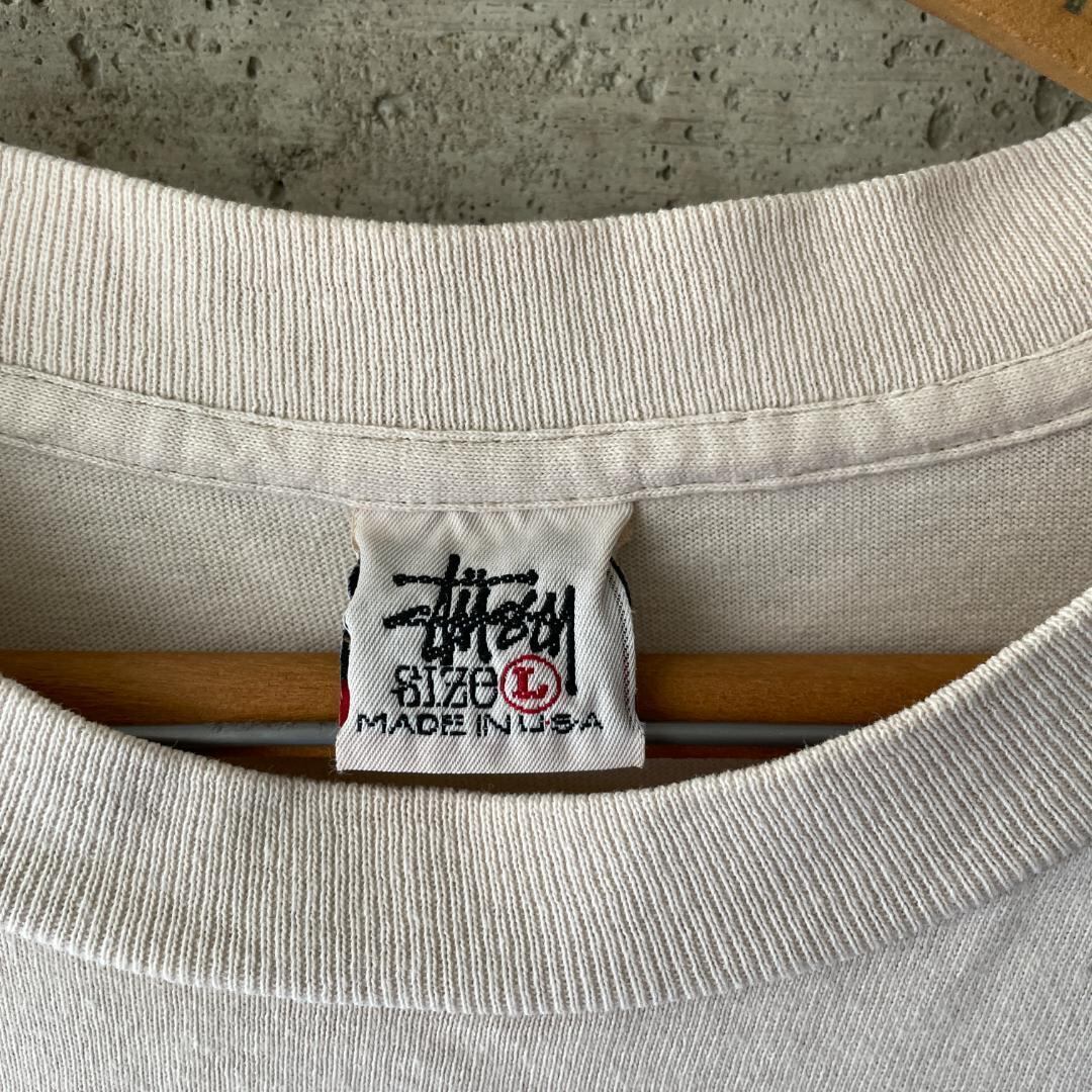 90s Tシャツ Stussy オールドステューシー USA製 地球儀 MAP