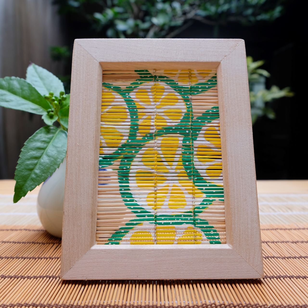 インテリアART】すだれアートパネル柚子 | 町家キュレーション おもやい