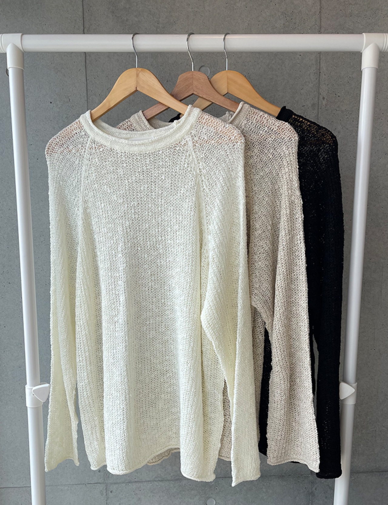 【25aw】Loose Netted Autumn Knit_3colors