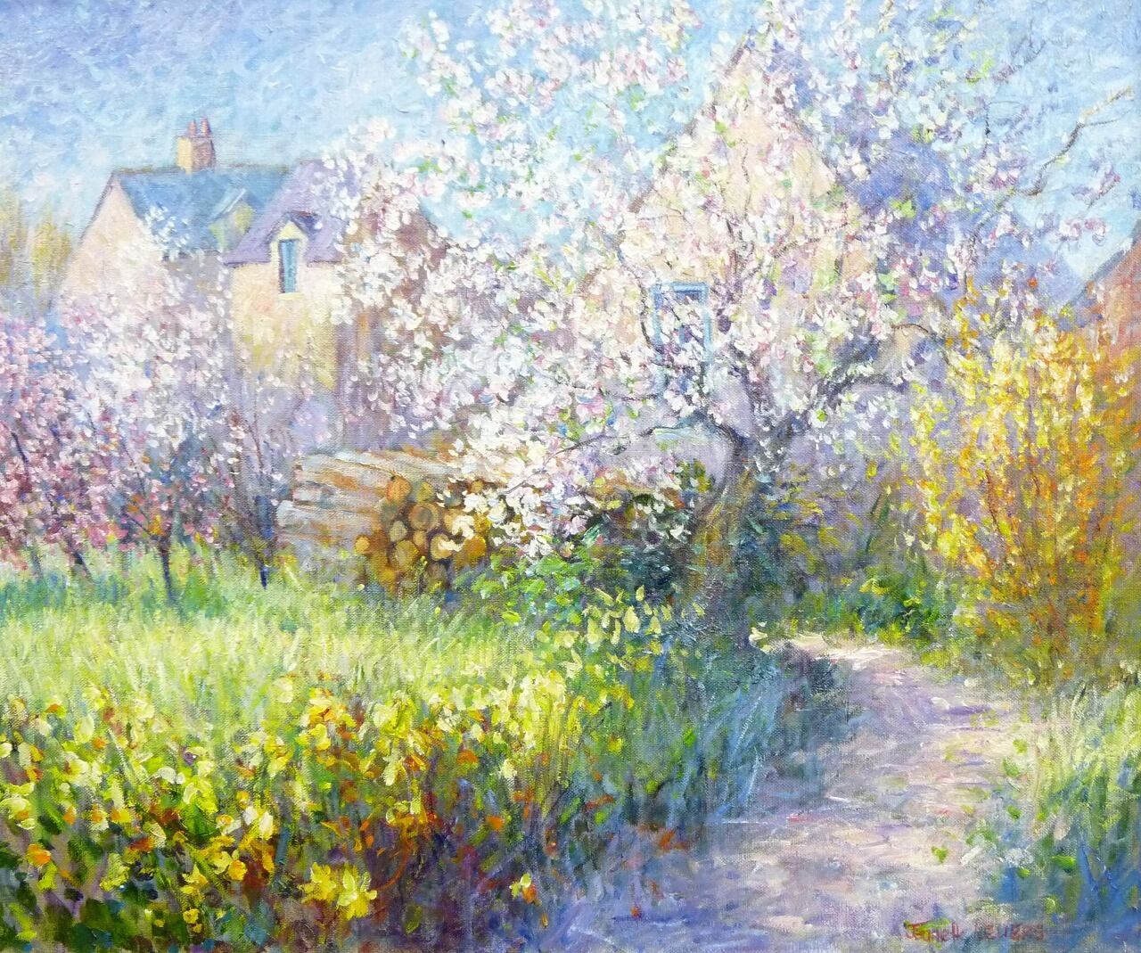 庭の小道、4月のエルサンラメー村 | Garden Path, April (Erce en Lamee)