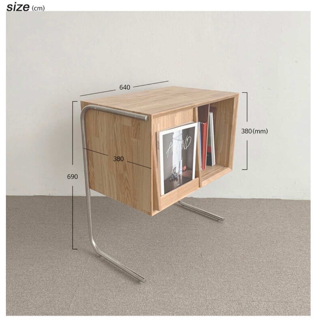 ash stainless magazine rack side table / アッシュ ステンレス