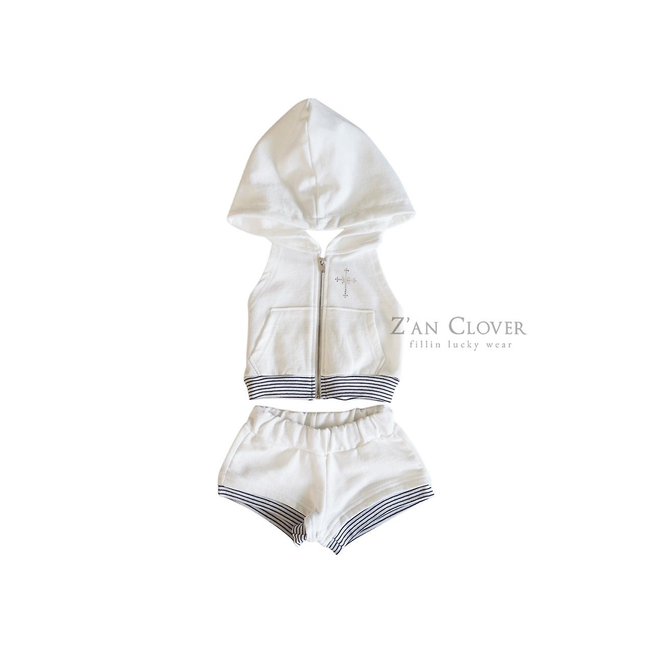 [Z’AN CLOVER] Halter hoodie set-up / [지안클로버] 홀터후디셋업