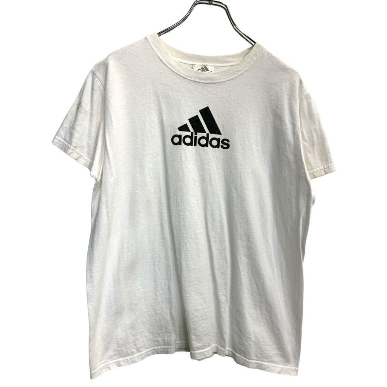 adidas 半袖 プリント Tシャツ XLサイズ アディダス ホワイト ロゴ 