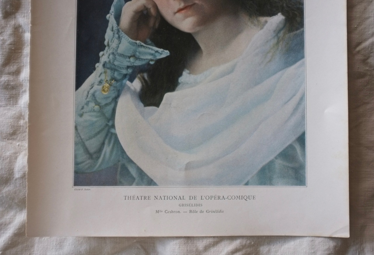 19世紀  Paul Nadarによる女優のポートレート　オペラ座