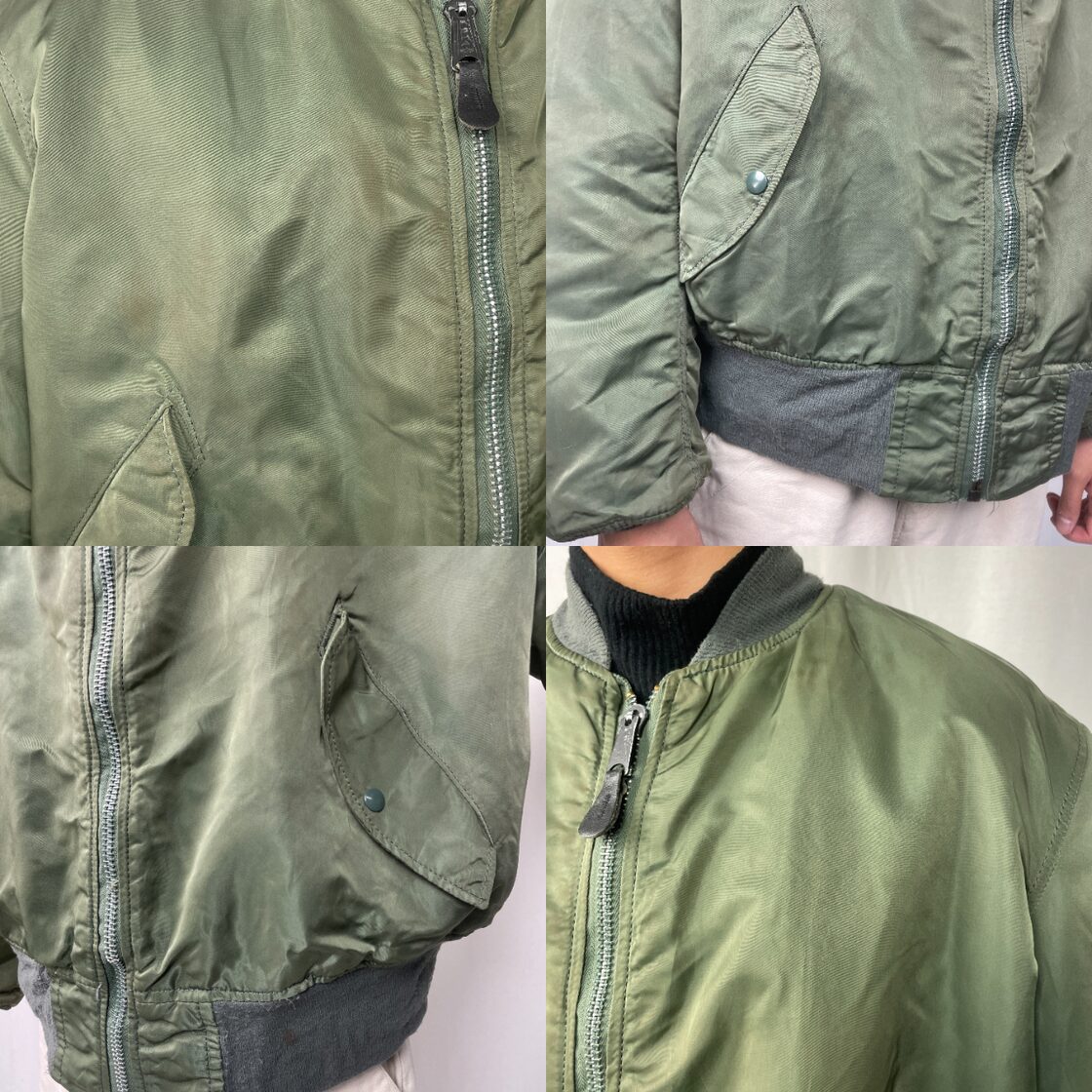 90年代 USA製 ALPHA アルファ MA-1タイプ フライトジャケット メンズL 