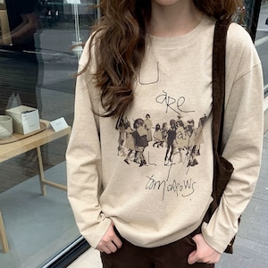 ヴィンテージフォトプリントロングTシャツ　2litr06594