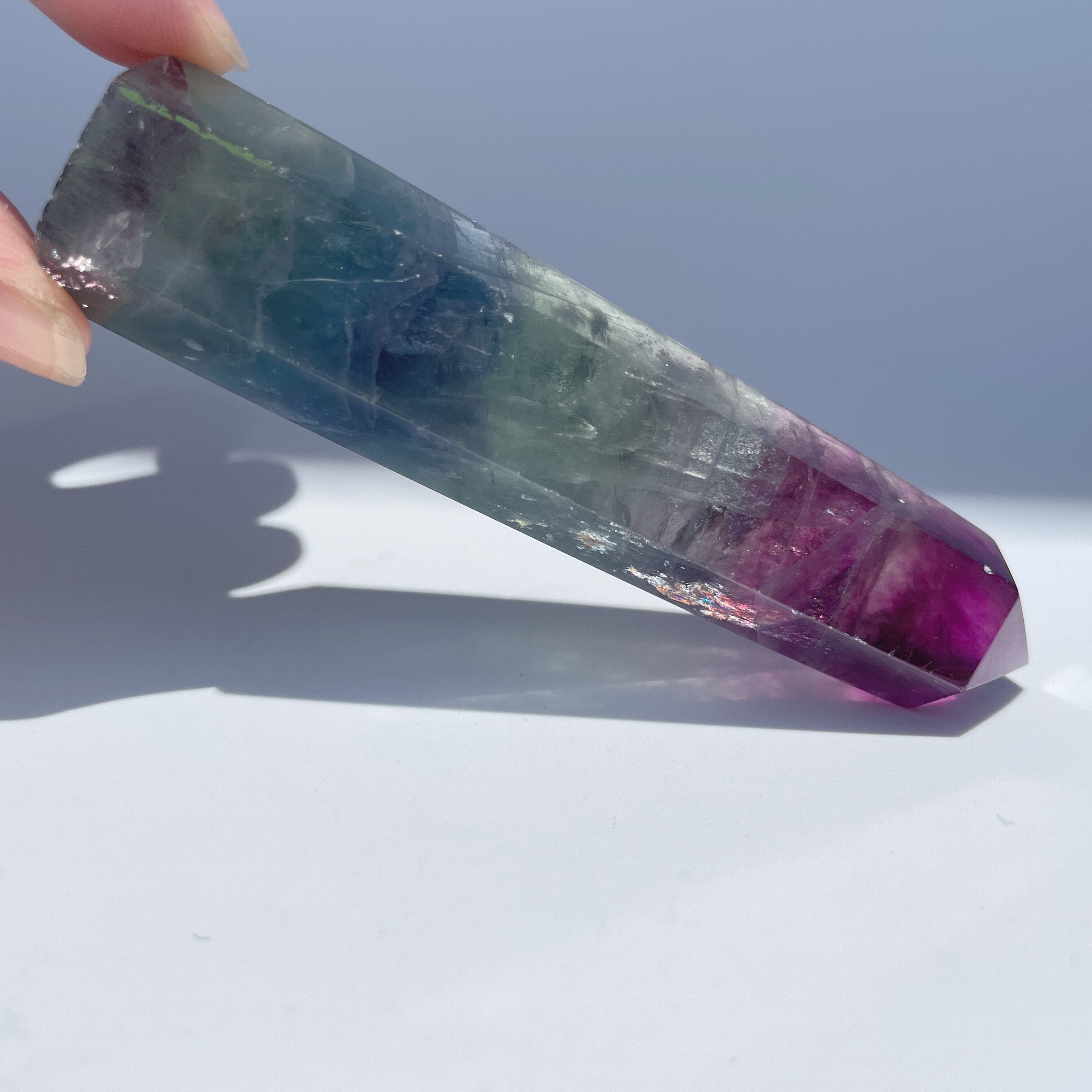 レインボーフローライト タワー型94◇Fluorite◇天然石・鉱物