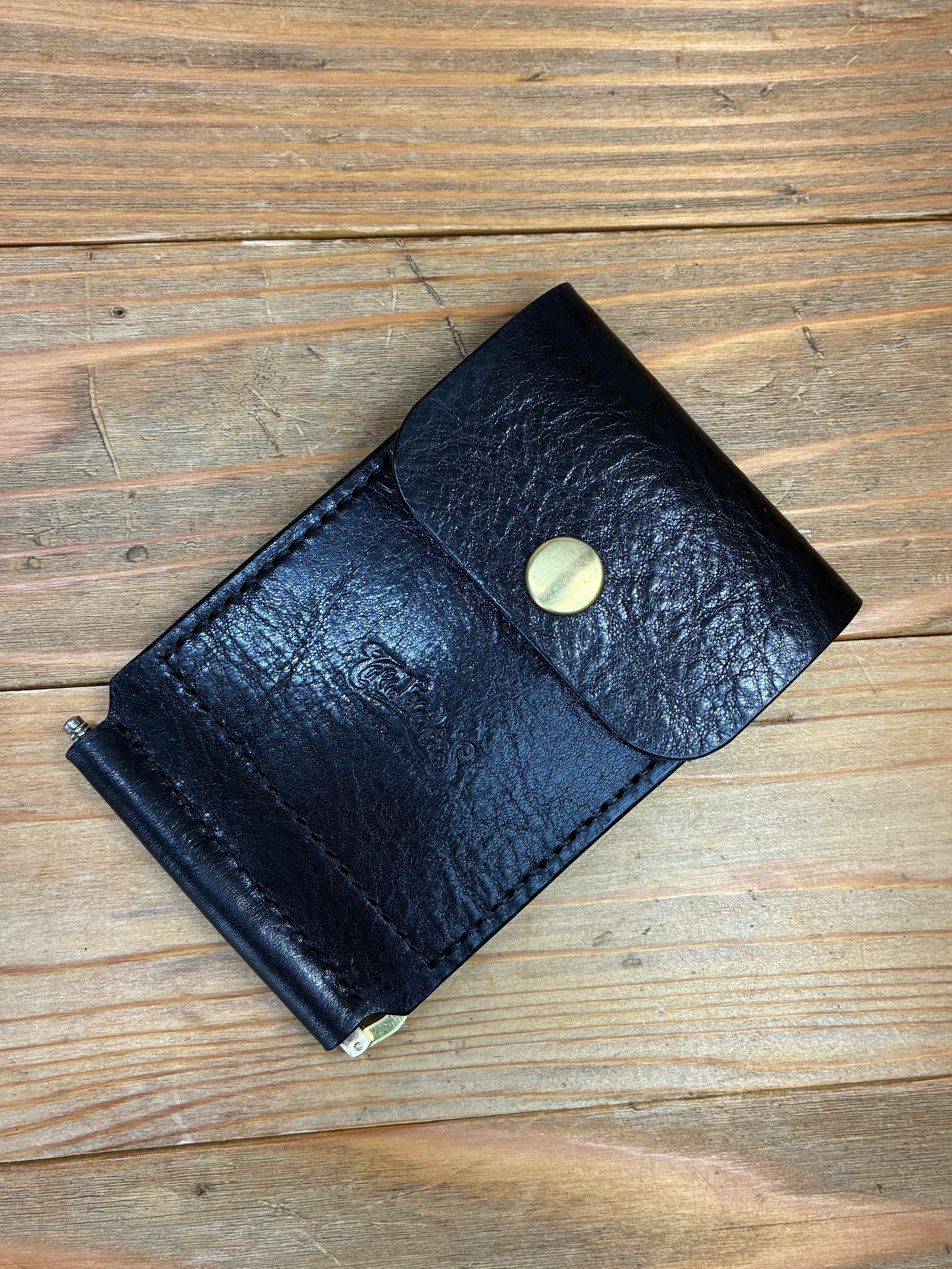 【あかさたな】タカレザーズ　　ブラックレザーSTW 財布 Taka Leather's