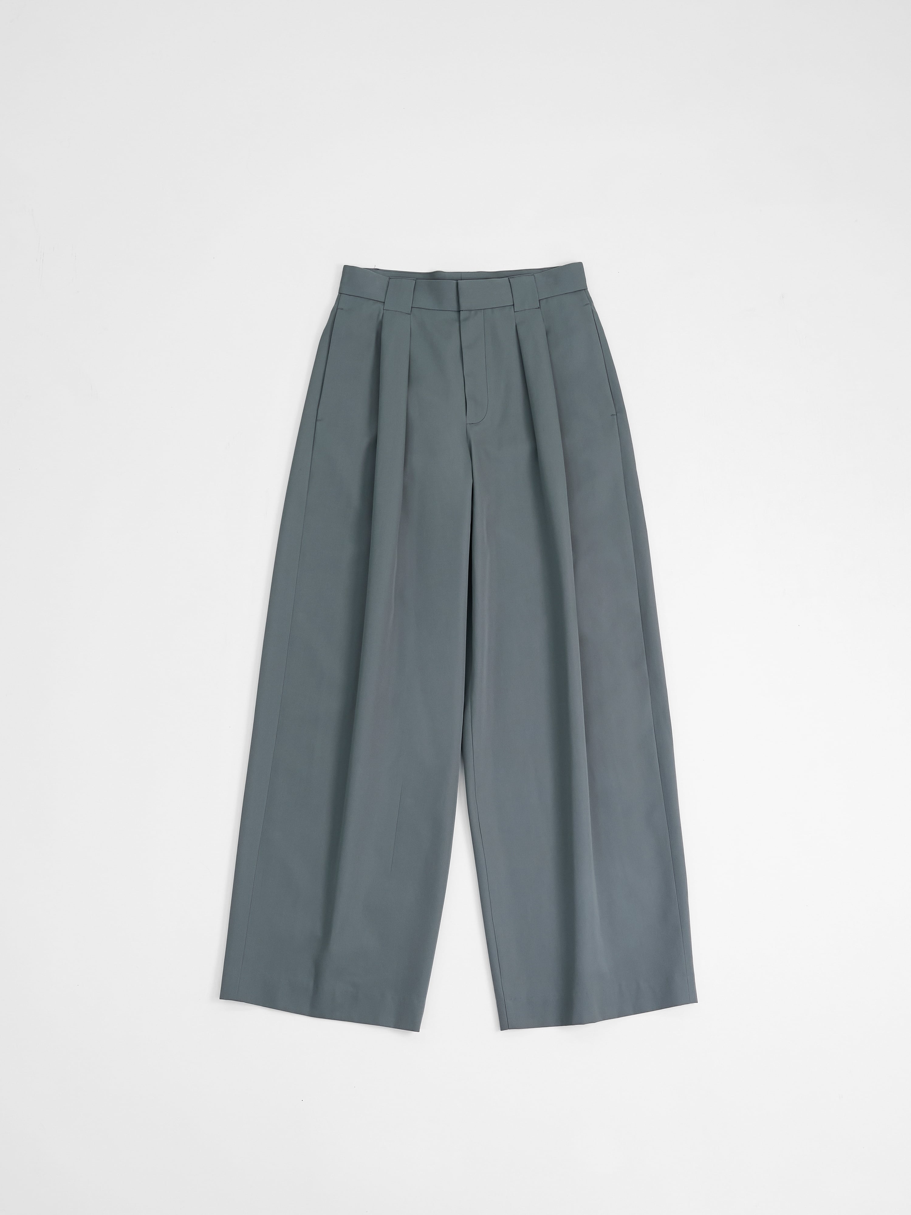 パンツ WOOL GABARDINE TUCK TAB PANTS WOOL GABARDINE | テーパードタックパンツ / ATON | ファッション通販