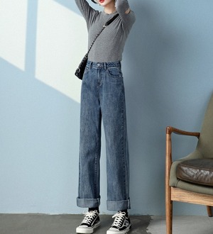 ハイウエスト デニム ストレートパンツ レディース パンツ ボトムス Gパン ロングパンツ ワイドパンツ デニムパンツ ロング ワイド ストレート ファスナー ポケット ハイウエスト ボタン デニム ブルーデニム かわいい 大人可愛い シンプル カジュアル おしゃれ こなれ感 ボーイッシュ 無地 春 夏 秋 冬 ママ 通勤 学生 学校 通学 デート お出かけ 旅行 公園 女子会 休日 脚長 普段使い 着回し 定番 S M L XL 2XL 大きいサイズ ゆったり ミディアムブルー