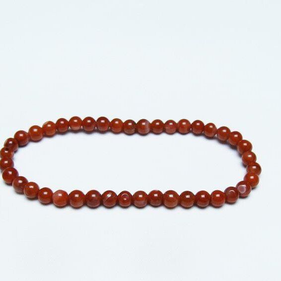 ナンホーンアゲート ブレスレット 5mm 南紅瑪瑙 ブレス 一点物 メール便可 [M便 1/10] 111-42190