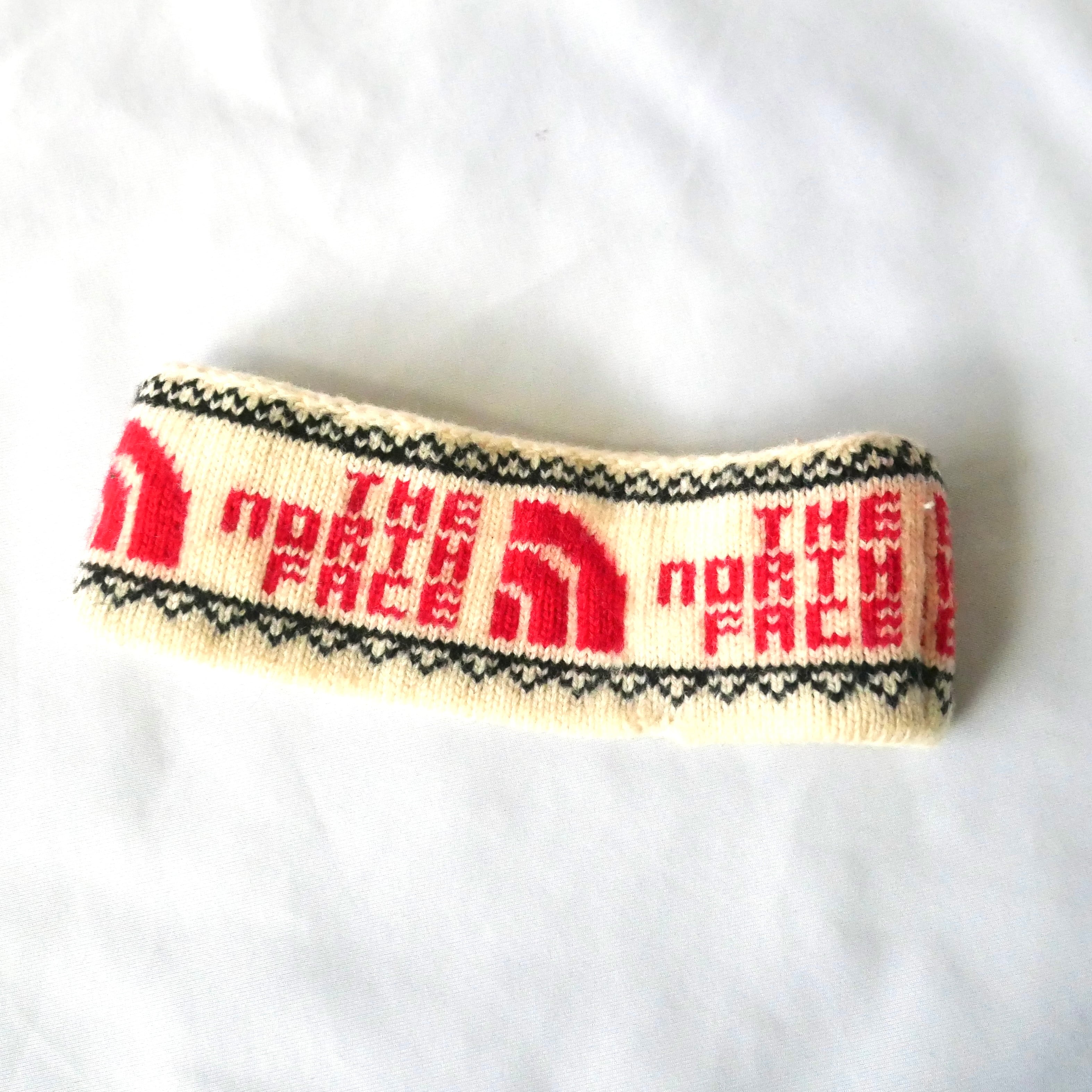 80s vintage madein USA THE NORTHFACE knit headband 80年代