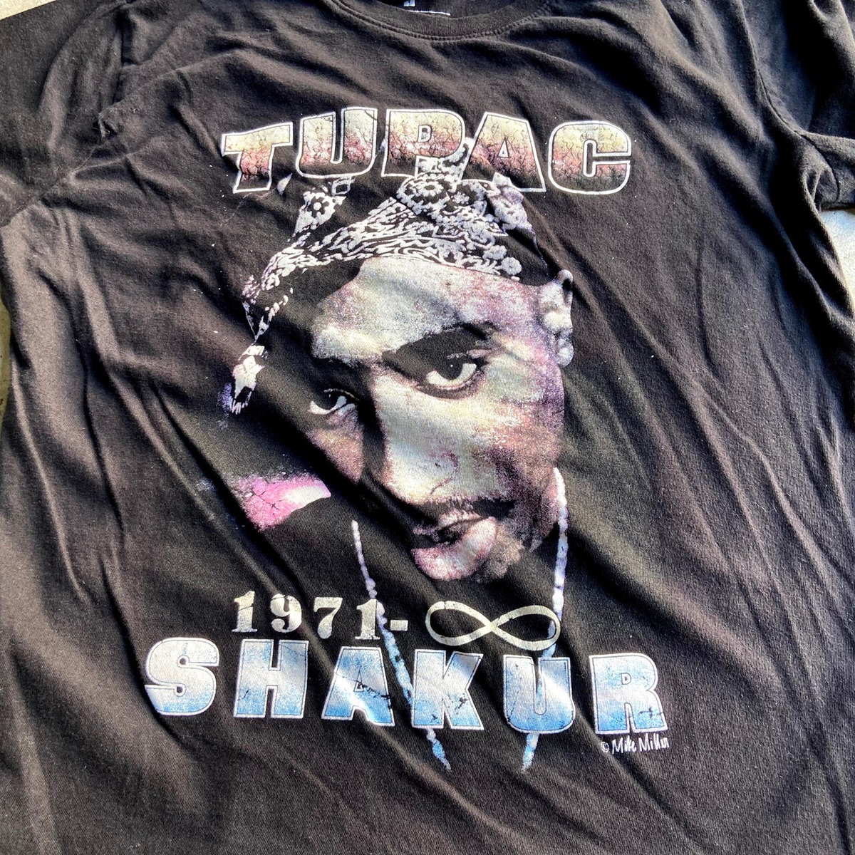 2PAC フォトプリント ラップTシャツ メンズS 古着 TUPAC ツーパック 