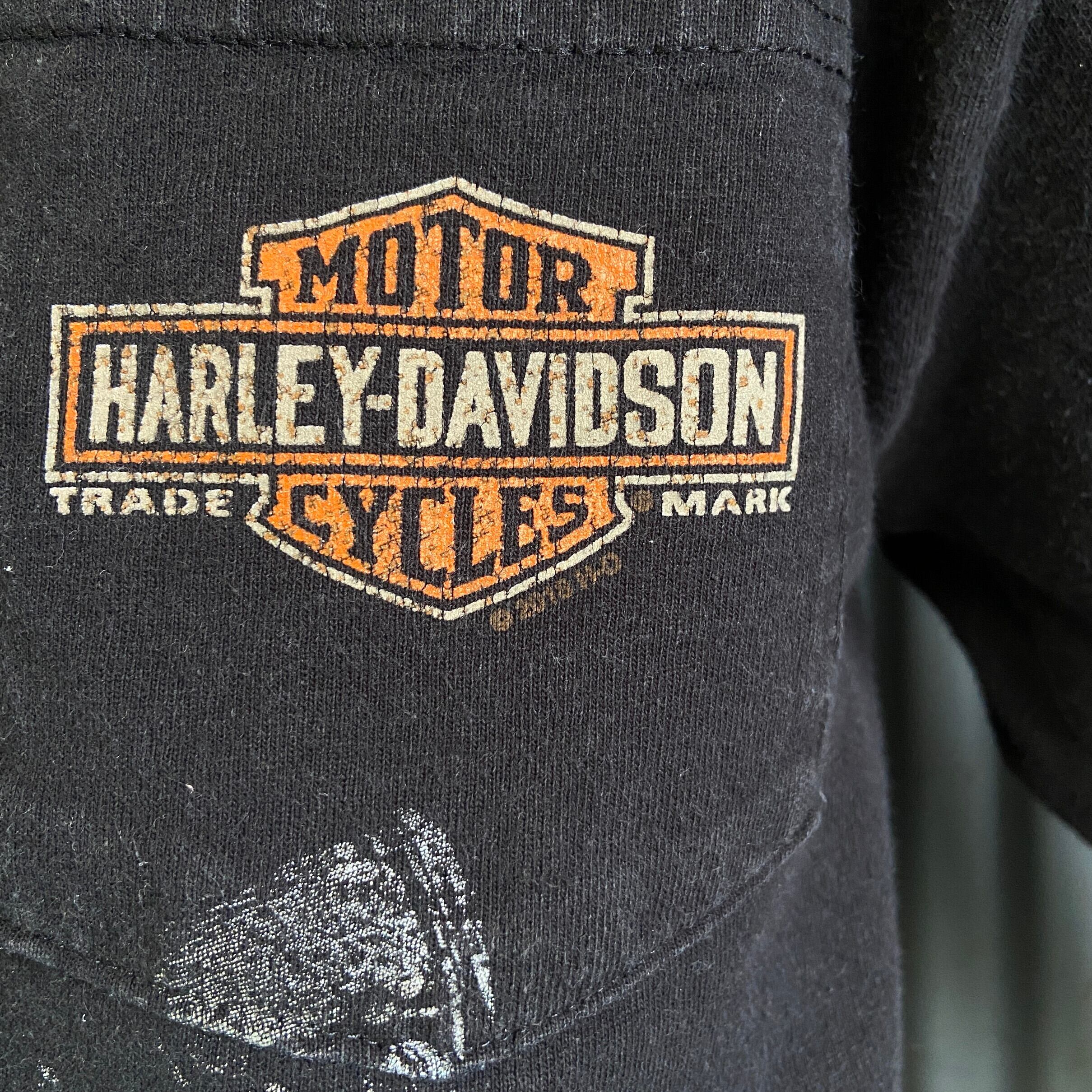Harley-Davidson ハーレーダビッドソン 両面プリント ポケット ロングT