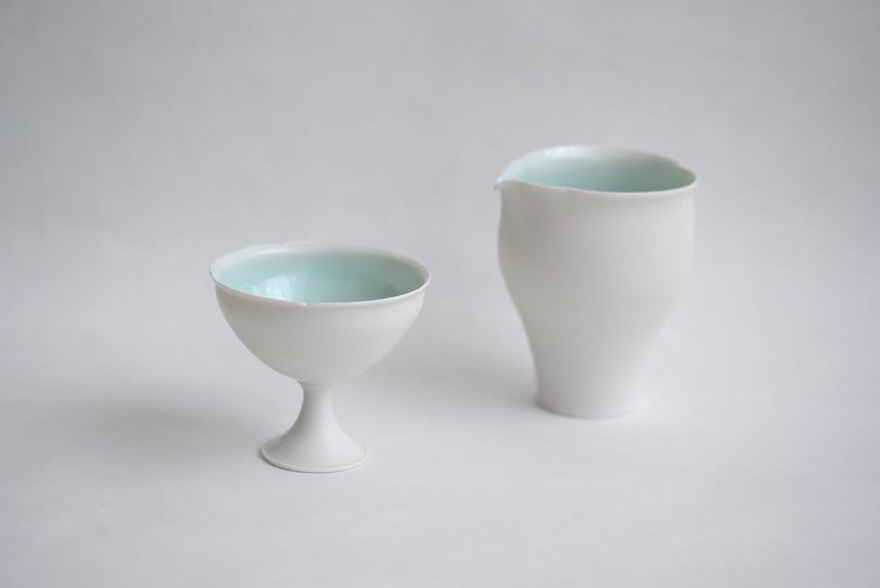 村田匠也 Takuya Murata - 青白磁高杯 cups