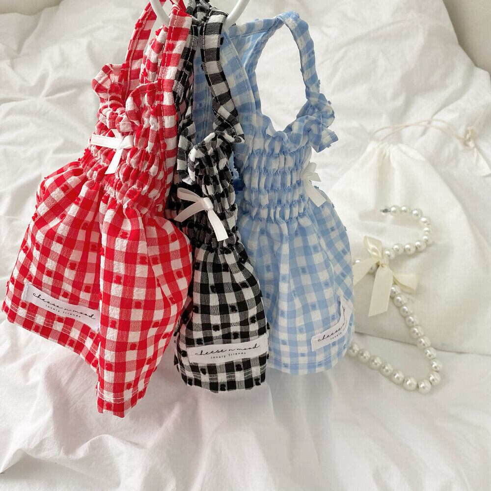 【即納】CM0007 プチチェックワンピース