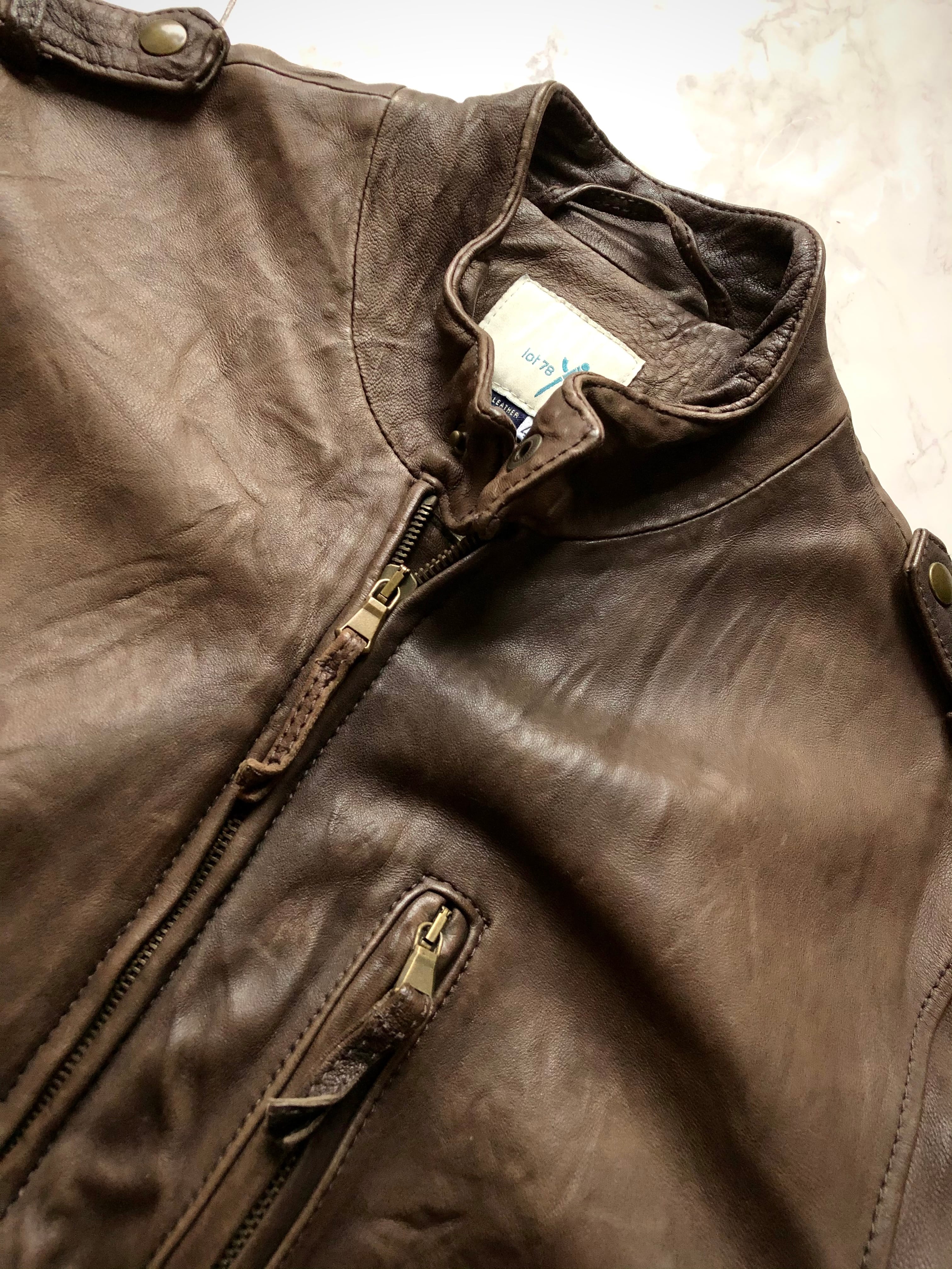 最高級 イタリア製 LOT78 LAMB LEATHER RIDERS JACKET ロット78 本革 ...