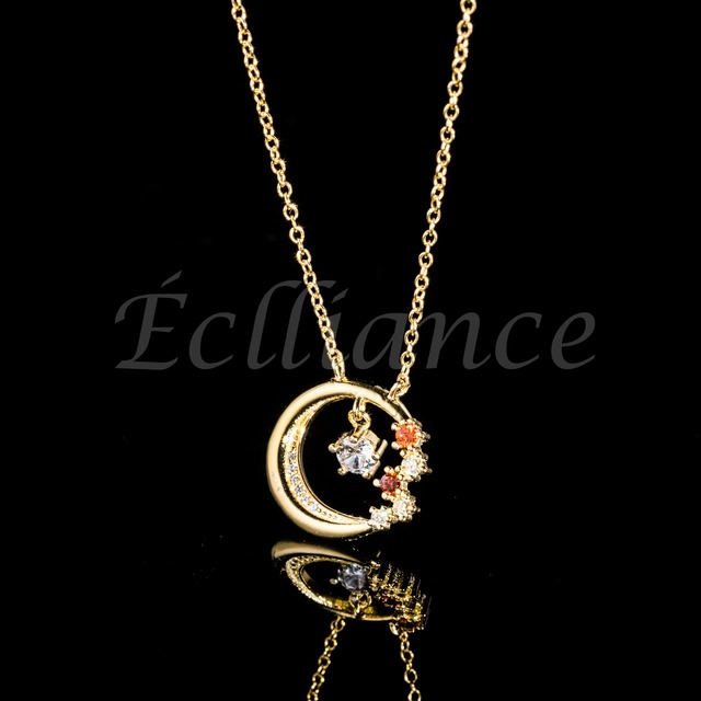 Zirconia Moon Necklace