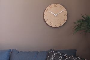 CARVED WOOD BIRCH　カーヴド ウッド バーチ　ウォールクロック
