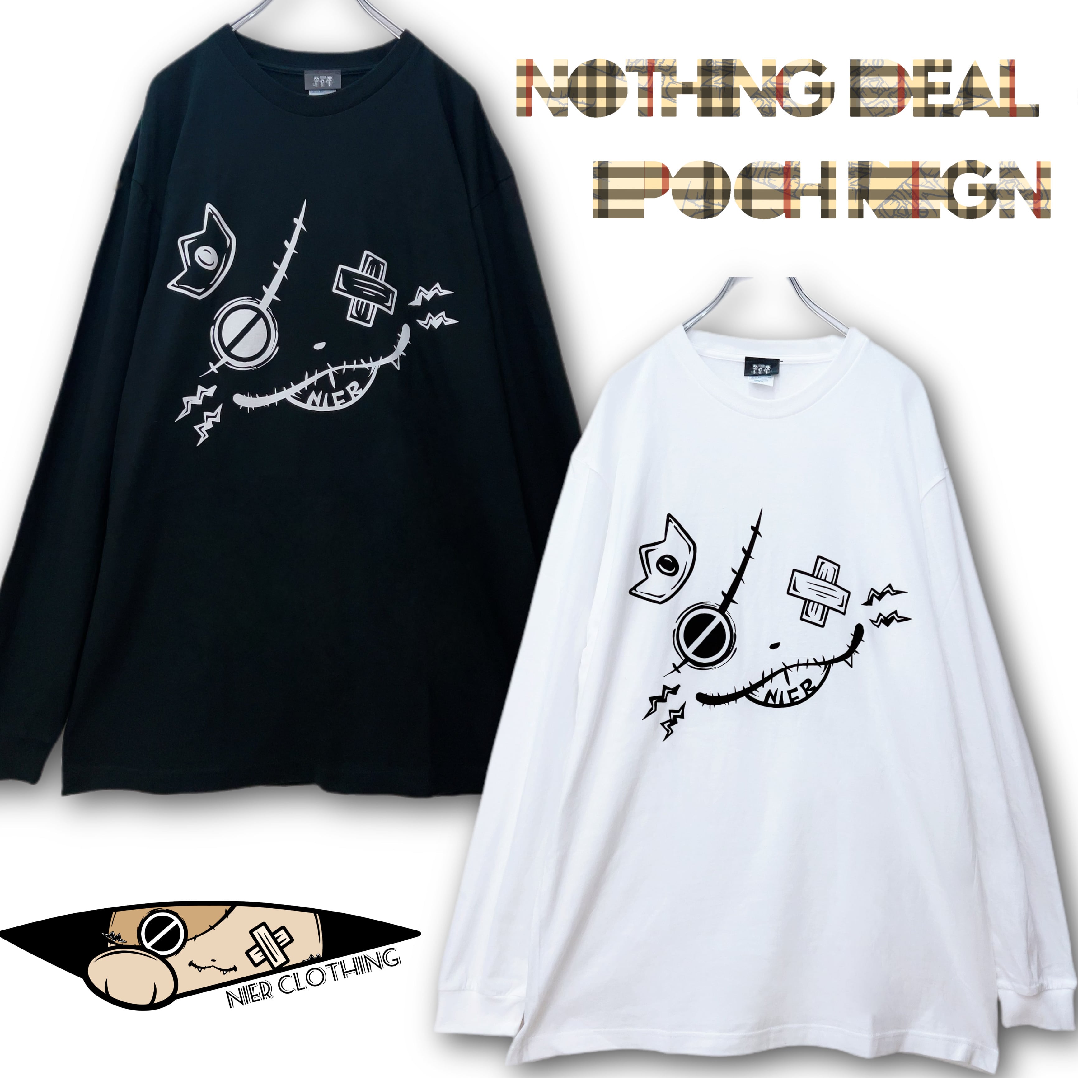 5.6ozミケFACE LONG CUTSEW【BLACK×WHITE】 | NIER CLOTHING powered by BASE