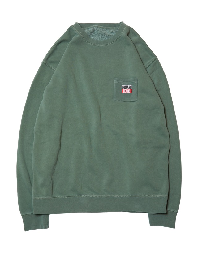 【HOLE AND HOLLAND】HOLLAND HEAD CREW（PIGMENT GREEN）