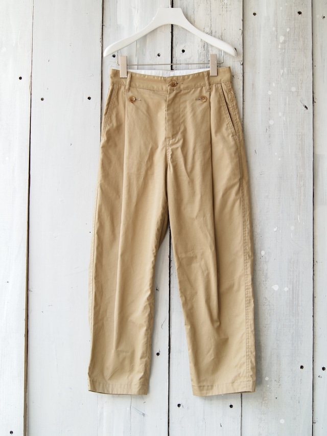 raiMu　Tuck Tapered Washer Chino Pants　Beige【RA-23SS2-5-S-BG】