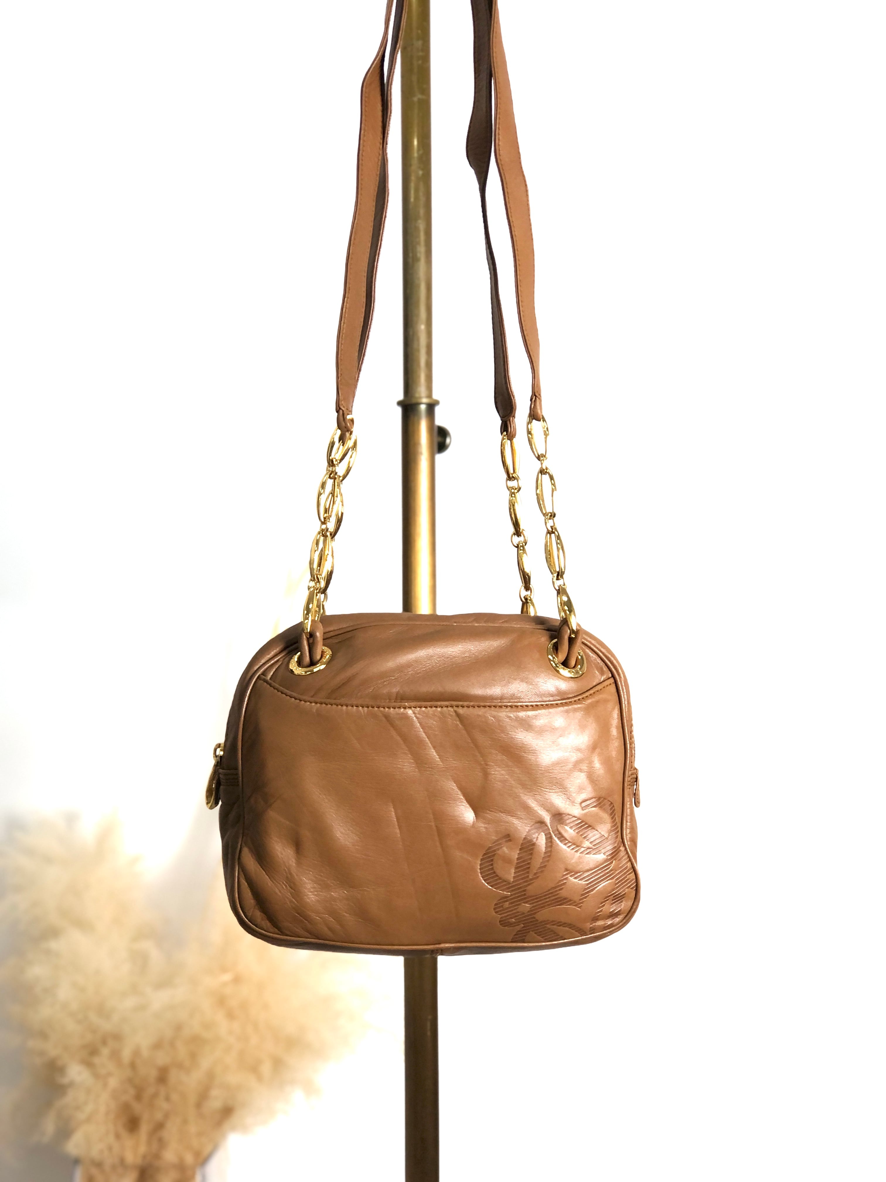 LOEWE ロエベ ショルダーバッグ ブラウン アナグラム ナッパレザー