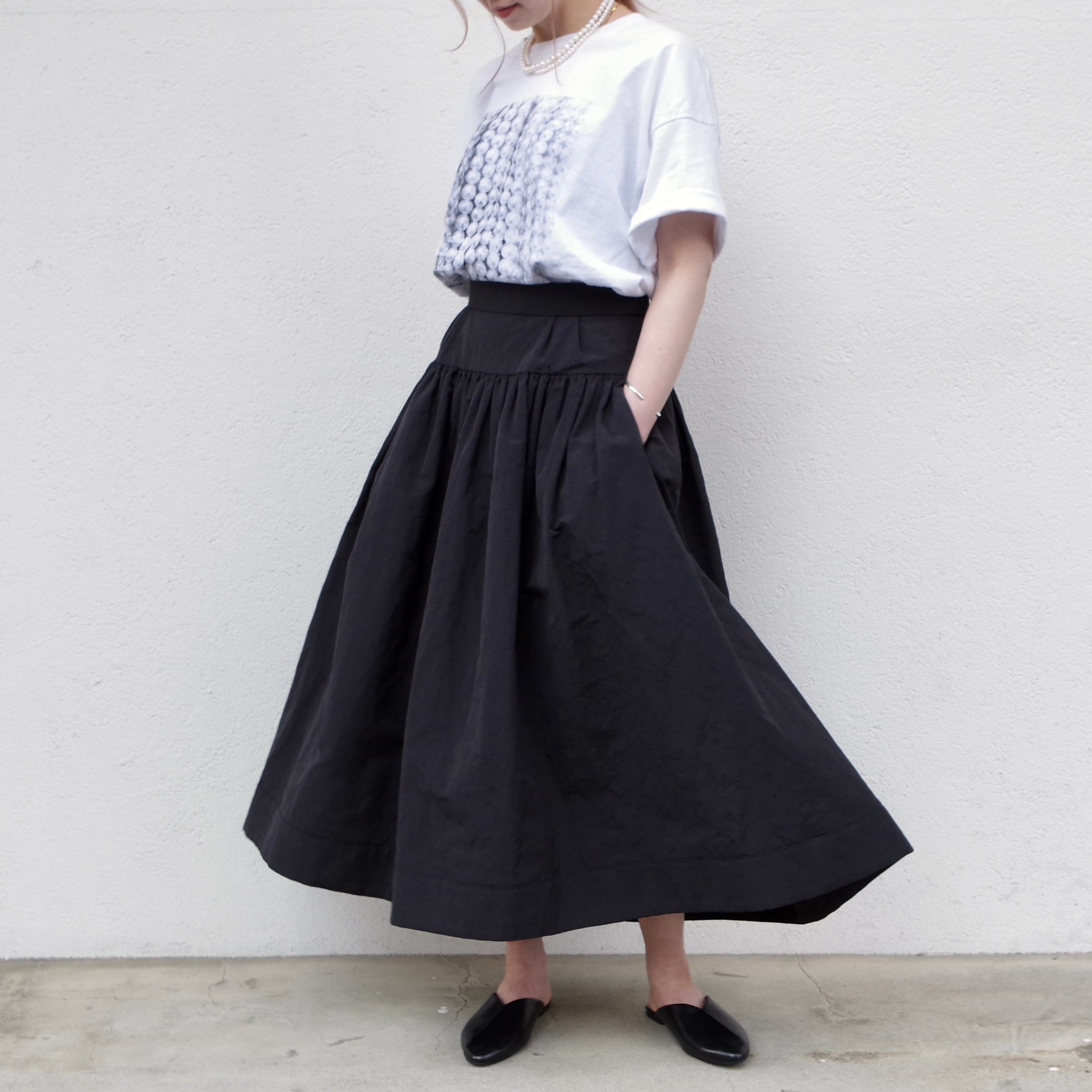 Pale Jute BLACK SKIRT | 1F Store