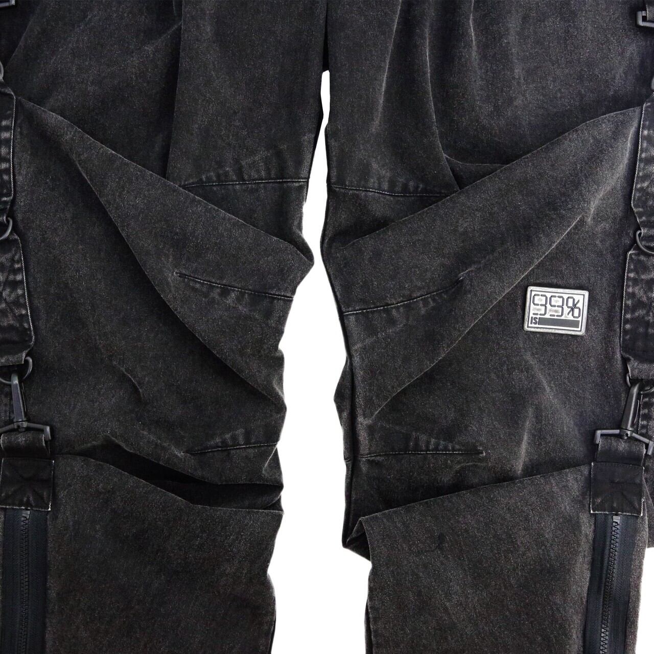 【99％IS】Washed D-ring pants(BLACK) | AYIN