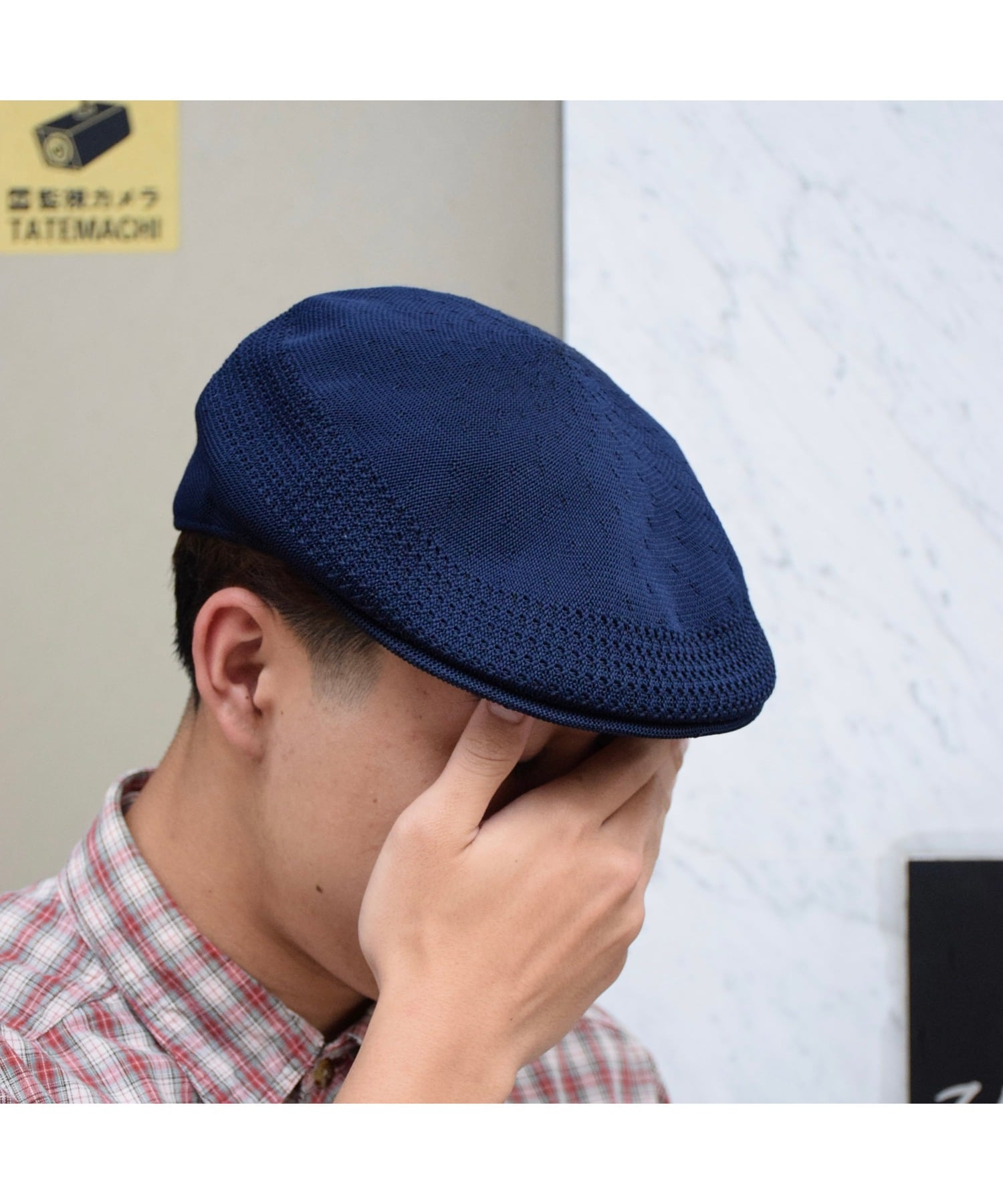 90's イギリス製 KANGOL ハンチング ネイビー カンゴール 帽子