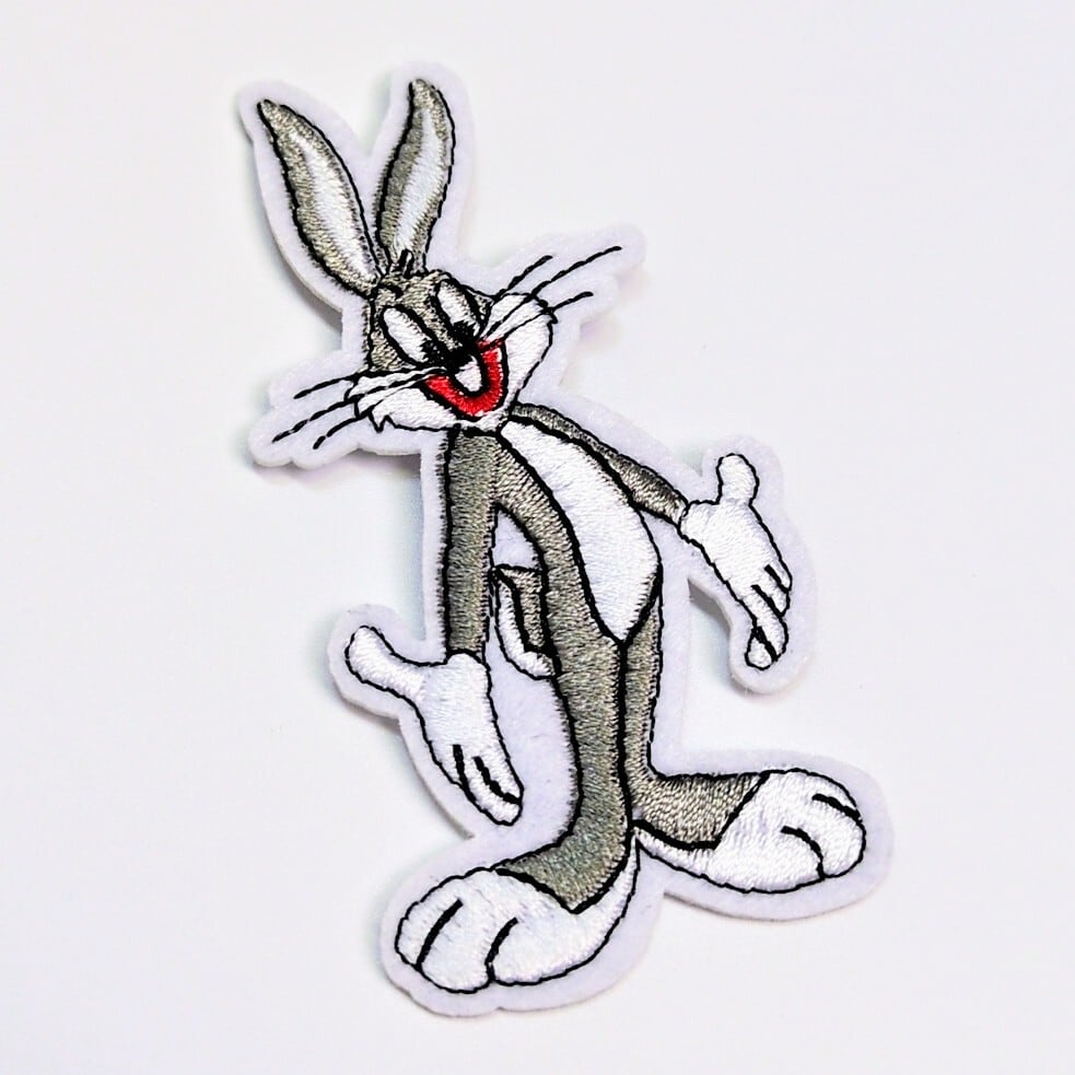 送料無料！ ★刺繍アイロンワッペン★【Looney Tunes / ルーニーテューンズ】 バッグスバニー〚アメリカン雑貨 アメトイ〛