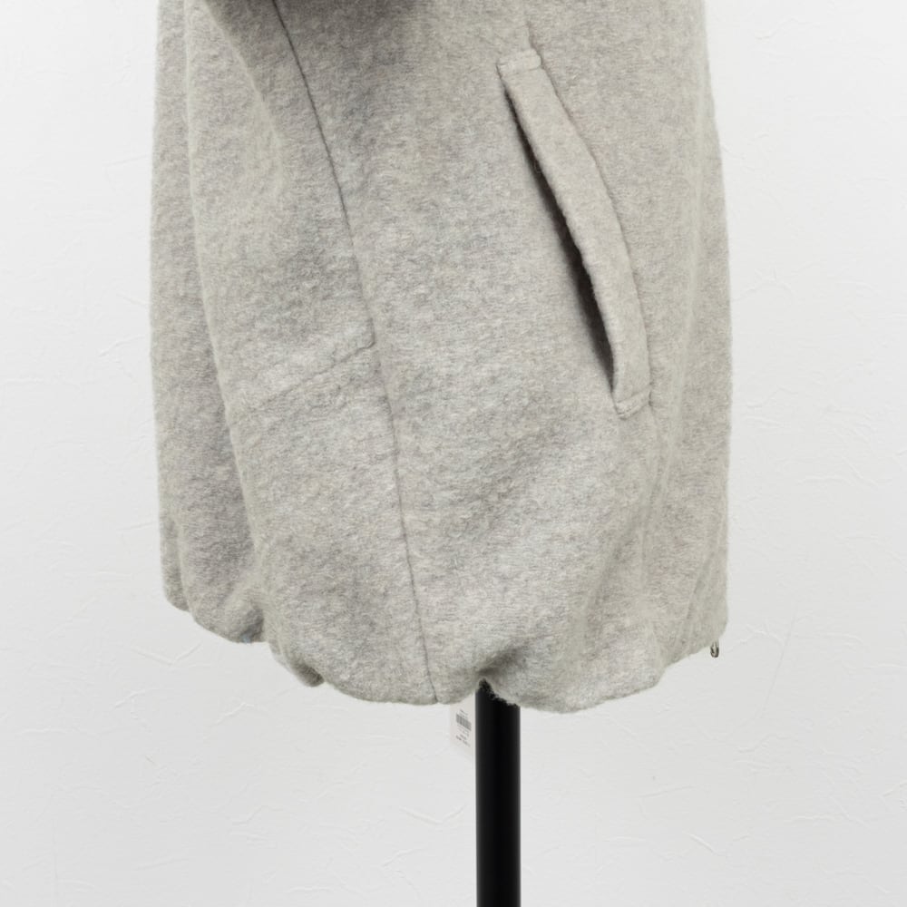 PASSIONE パシオーネ スライバーチェスターコート ウールコート グレー パシオーネ（PASSIONE）ノーカラースライバーコート／サックス