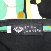 フラメンコ 衣装 SONIA JOHNES ソニアジョーンズ ファルダ スカート グリーン系 ブラウン系 イエロー系 ブラック系 ホワイト系 黒 緑 黄色 茶色 柄 模様 ボランテ フリル レース ダンス パーティ 発表会 マルチ かわいい ステージ衣装 舞台衣装 カラフル