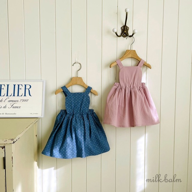 《即納》《milkbalm》Irene suspenders skirt