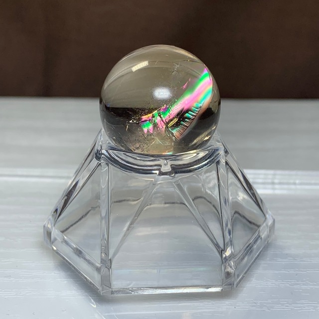 7.レインボー☆スモーキーアイリスクォーツ スフィア