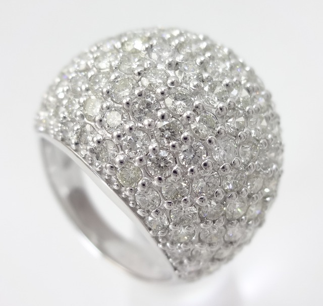 最高級】5.00ct ダイヤモンド パヴェリング K18WG ～【Highest grade 