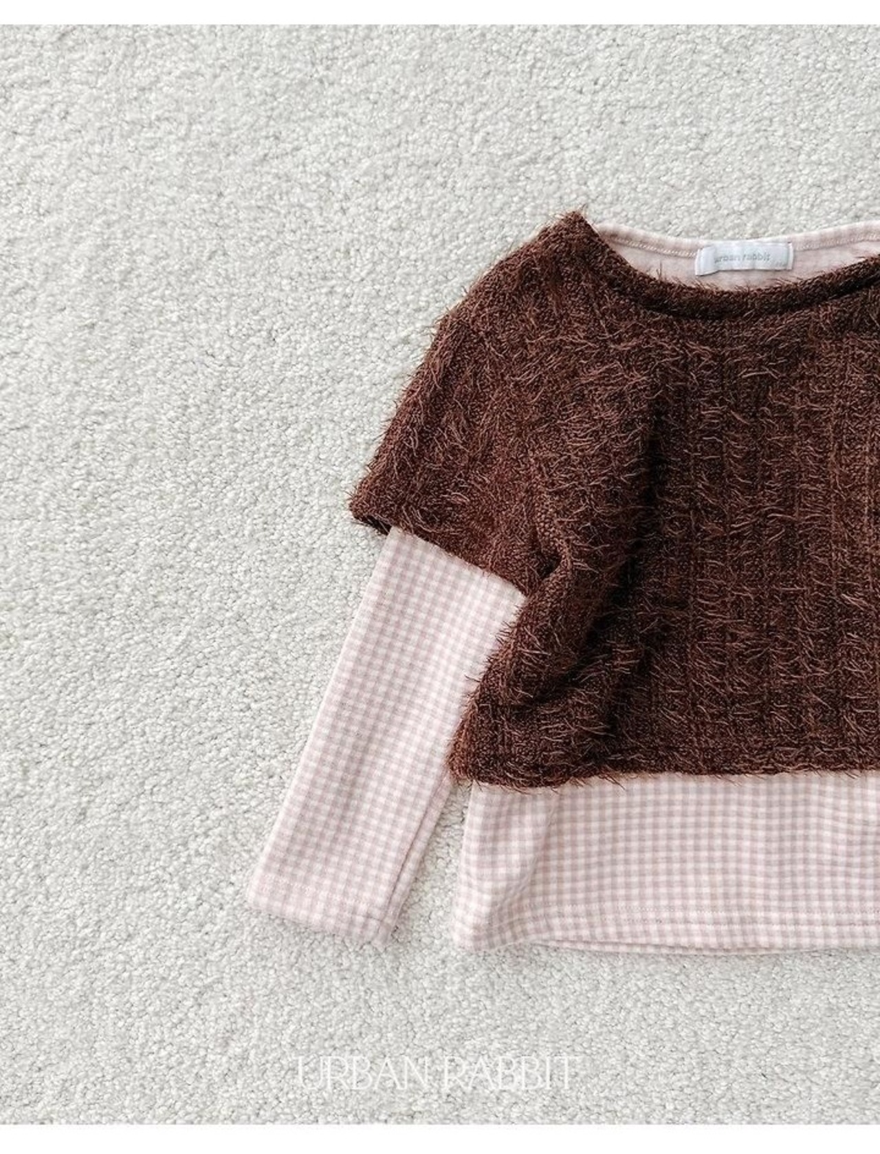 アーバンラビット / URBAN RABBIT / チェックレイヤードセット / 韓国子供服 / キッズ / 26winter〖取寄〗*XS~XL*