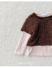 アーバンラビット / URBAN RABBIT / チェックレイヤードセット / 韓国子供服 / キッズ / 26winter〖取寄〗*XS~XL*