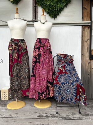 カラフルボタニカルフラワー2wayスカート