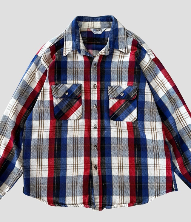 -FIVEBROTHER- Vintage 70-80s XL Flannel Check Shirt made in USA