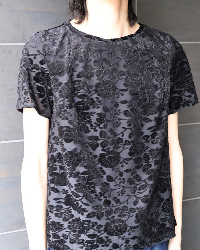 floral flocky design top
