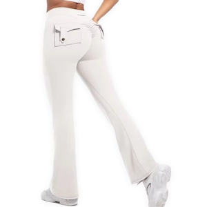 ポケットフレアパンツ ホワイト